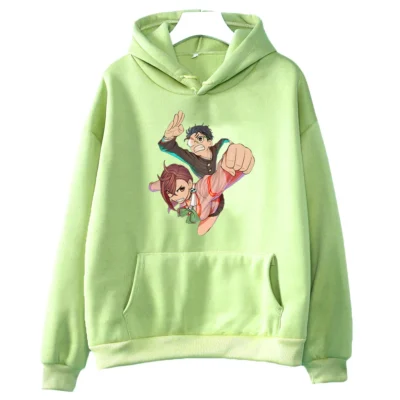 Dandadan Cartoon Hoodie WOMEN Kawaii Cute Combat Funny Harajuku Manga Print Pullovers Autumn Winter Alien Prevalent 6 - Dandadan Store