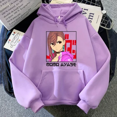 Dandadan Maneki Neko Oversized Hoodie WOMEN Cartoon Kawaii Cute Long sleeved Clothing Autumn Winter Japanese Anime 12 - Dandadan Store