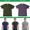 Mineral Wash T shirt Color Chart - Dandadan Store