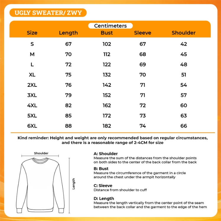 3D UGLY SWEATER - Dandadan Store